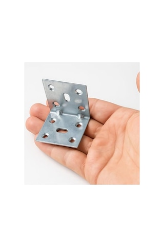 Metal L Demir 40x40x40 Mm 50 Adet Raf Dolap Mobilya Köşe Bağlantı Aparatı Duvar Sabitleme Seti
