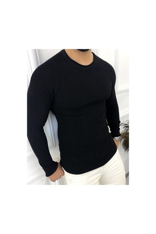 Elku Moda Elkumoda Kazak Slim Fit Triko Dar Kesim Kazak-2308