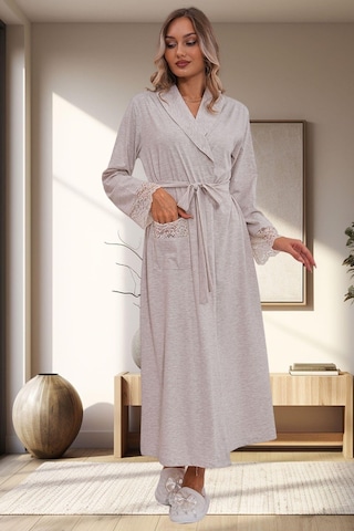 Mecit Pijama Mecit 1543 Vizon Büyük Beden Kadın Sabahlık