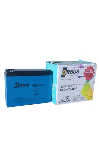 Orbus 12v-42ah 40ah Amper Dar E-bıke Akü-2025 Üretim Ebatlar: 267x78x170mm Elektrikli Bisiklet Akü E-bike Akü