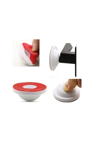 Silikon Kapı Stoperi Beyaz 3 Adet Tamponu Kendinden Yapışkanlı Beyaz Kapı Kolu Stopu