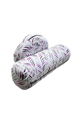 Remege Damla Desen Meditasyon Minderi Bolster Minderi İkili Set Mor Mr8