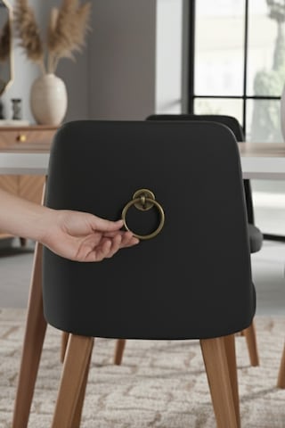 Halka Sarkaç Kulp - Antik Sarı Sandalye Arkası Ve Mobilya Kulbu - Üstten Vidalı - 60 Mm Çap Antik Sarı