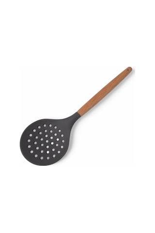 Deconox Bambu Saplı Silikon Kevgir, Bambu Uzun Silikon Geniş Kevgir 27cm 3 Renk Seçenekli Siyah Diğer