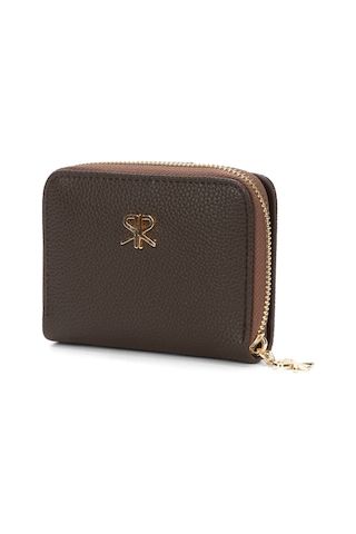 Adelina Bags Kadın Yumuşak Dokulu Küçük Cüzdan Kahve