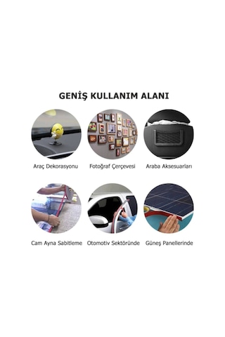 Çift Taraflı Şeffaf Silikonlu Güçlü Yapıştırıcı Montaj Bandı 10 Mm X 5 Mt