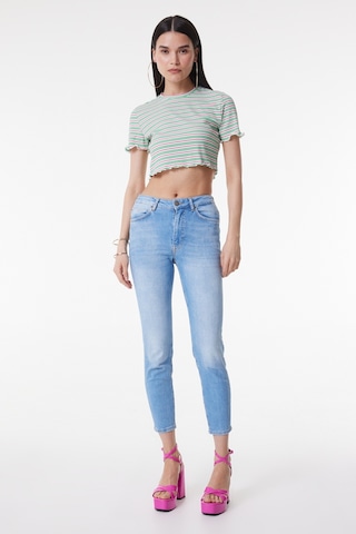 Lee Scarlett Skinny Fit Dar Kesim Yüksek Bel Açık Mavi Esnek Jean Kot Pantolon L626014404
