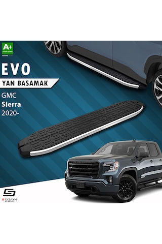 S-dizayn Gmc Sierra 5 Uzun Şase Evo Krom Yan Basamak 253 Cm 2020 Üzeri