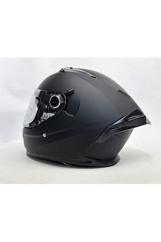 Mt Braker Sv Pure A1Şefaf Vizörlü İç Güneş Vizörlü Kask Mat Siyah