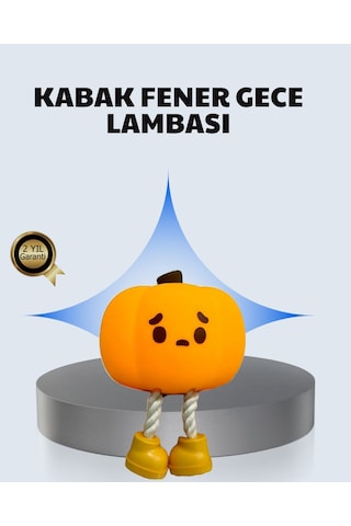 Pumpkin Led Gece Lambası Üç Kademeli Işık Ayarlı Çok Renkli