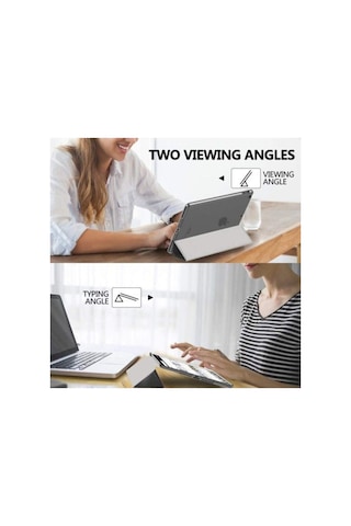 Lenovo Tab M10 Fhd Plus Tb-x606f 10.3" Uyumlu Uyku Akıllı Kapak Arkası Şeffaf 2 Mod Yatay Stand Kapaklı Kılıf