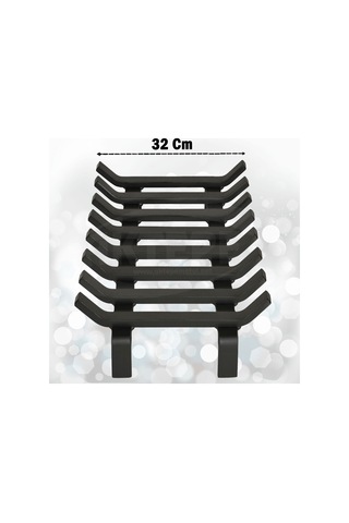 48 Cm X 32 Cm 8 Çubuklu Ekstra Şömine Izgarası Dar Gözlü Izgara