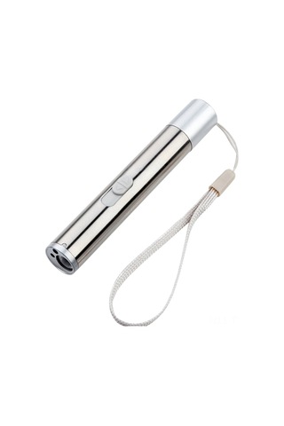 Teltree Alüminyum Tıbbi El Feneri: Usb Şarjlı, 3 Fonksiyonlu Kızılötesi, Beyaz Işık, Mor Banknot Kontrol Işığı - Taşınabilir Ve Dayanıklı Gümüş