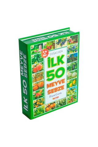 İlk 50 Meyve Ve Sebze Zeka Kartları Eğitici Kartlar Flash Card