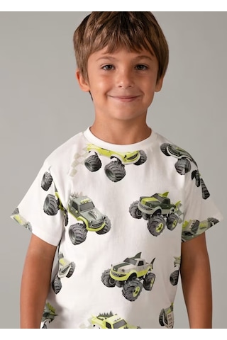 Mayoral Erkek Çocuk T-shirt 3068 Ekru