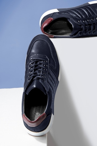 Ducavelli High Hakiki Deri Erkek Sneaker Ayakkabı, Low Top Sneaker, Hakiki Deri Sneaker Lacivert
