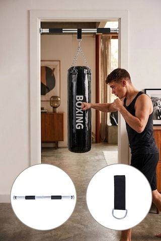 Spor Byfit 70 Cm x 25 Cm Boks Kum Torbası Ve Barfiks Demiri Siyah