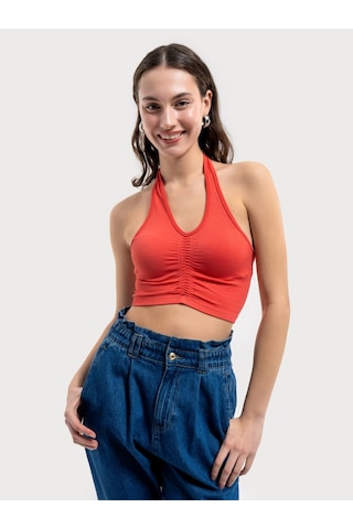 Fitted Kadın Top Mercan