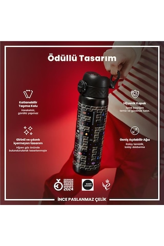 Ion8 - Paslanmaz Çelik İnce Suluk - Oyuncu - 600 Ml - Sızdırmaz Çok Renkli