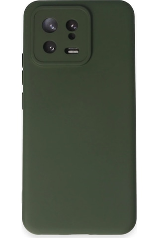 Newface - 806 - Xiaomi Mi 13 Kılıf Nano İçi Kadife Silikon - - Edntrend - Koyu Yeşil