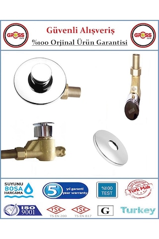 Bms Zaman Ayarlı Sıva Altı Bas 3/4'' - %100 Prinç