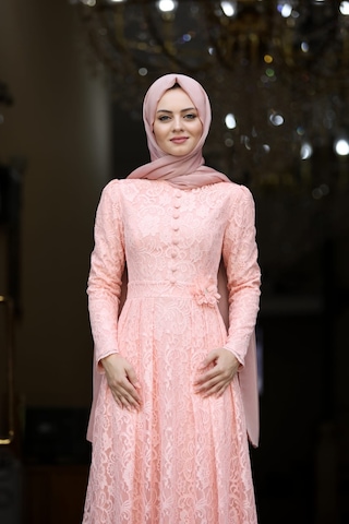 İbrahim Burak Etiler Collection Ahunisa Henna Abiye Pudra 5646