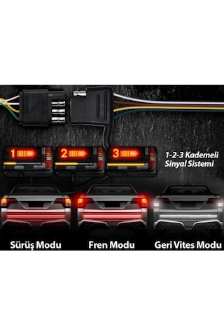 Hubstein Pick Up Ledi Uyumlu Off Road Bagaj Sinyalli Kayar Led La