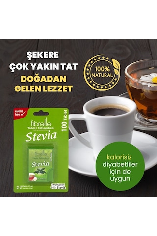 Fibrelle Stevialı Tablet Tatlandırıcı 100'lü