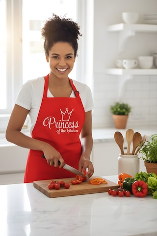 Mutfak Önlüğü Princess Of The Kitchen Kırmızı Renkli