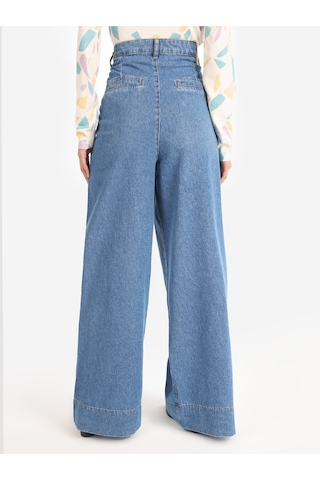 Colin's Colins 995 Sares Normal Kesim Yüksek Bel Beggy Wide Leg Jean Pantolon 001