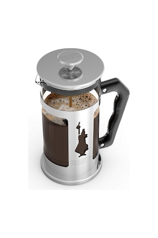 Bialetti - Preziosa French Press: Yaklaşık 1l Kapasiteli Kahve Hazırlayıcı - 18/10 Paslanmaz Çelik G Sku: Smg8690010170804 Açık Mavi