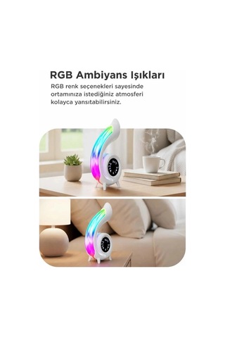Özel Seri Torima Bluetooth Hoparlör Saat Özellikli Masa Lambası Xm-g69 6in1 Parti Işığı Müzik