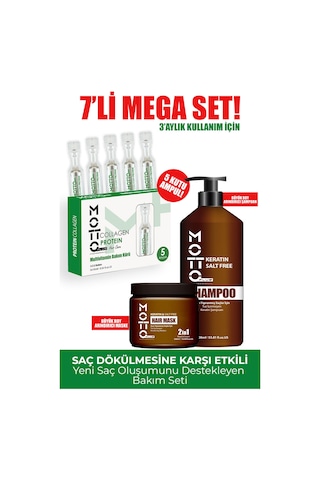 Motto Plus Professional 7'li Mega Set Dökülme Önleyici Ve Saç Oluşumunu Destekleyen Şok Bakım Seti