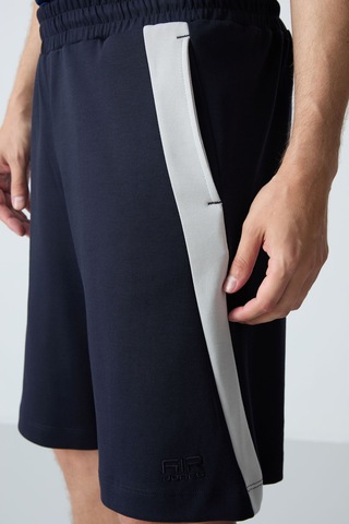 Tommy Life Lacivert Pamuklu Kalın Yumuşak Dokulu Standart Fit Basic Erkek Şort - 81280 Lacivert