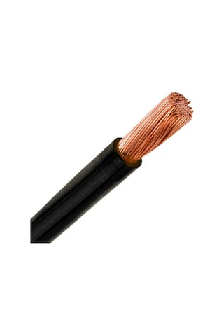 6 Mm Nyaf 10 Metre Siyah Çok Telli Kablo Tam Bakır