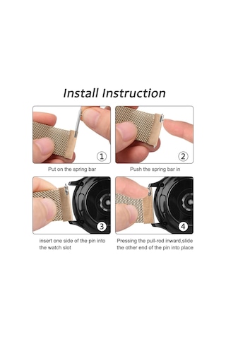 Xiaomi Watch S4 / S3 / S2 / S2 Pro / S1 Active / S1 Uyumlu Manyetik Metal Hasır Örgü Kordon