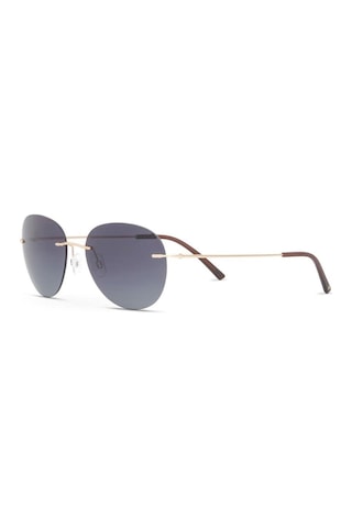 Blancia Bc1360 C4 57 Unisex Oval Gold Metal Çerçevesiz Güneş Gözlüğü Altın