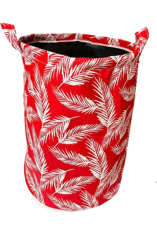 Vip Çamaşır Sepeti Çift Kat Kumaşlı Katlanabilir Sepet-Kırmızıtüy Diğer