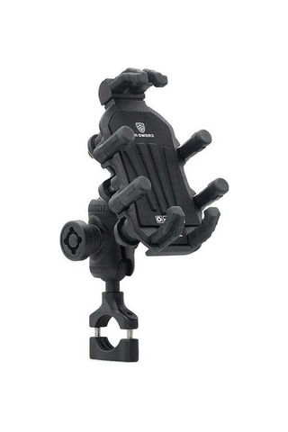 Besthome1 Dayanıklı Motosiklet Telefon Tutucu - 8 Kollu Ayarlanabilir, Titreşim Önleyici, Çalınmaya Karşı Korumalı Siyah Siyah