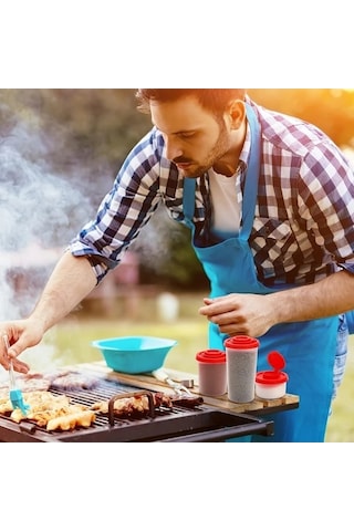 Trendooze Gaojunshop01 Beyaz 6'lı Nem Geçirmez Tuz Biberlik Seti - Kamp & Seyahat Beyaz