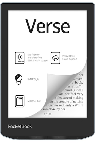 Pocketbook Verse E-kitap Okuyucu 6 İnç E-ınk Carta Dokunmatik Ekran 8 Gb Smartlight Wi-fi Mavi