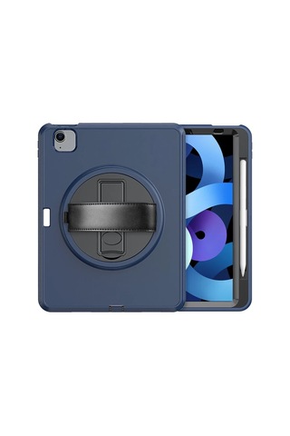 Apple İpad Uyumlu 2025 10.9 10.nesil A16 Kılıf Hand Strap Tablet Kılıfı - Lacivert Diğer