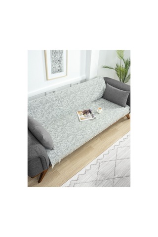 Çok Amaçlı Pamuklu Örtü- Kanepe-koltuk Şalı-koltuk Örtüsü 170x220-1024 Açık Gri