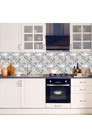 Mutfak Tezgah Arası Kendinden Yapışkanlı Folyo Kaplama Soft Eskitme Fayans Desen 60cmx100cm