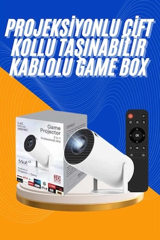 Projeksiyon Video Oyun Konsolu 8 Gb Hafıza Lcd Ekran Kumandalı Yeni Nesil