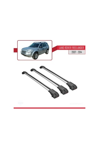 Land Rover Freelander 2007-2014 Arası İle Uyumlu Ace-1 Ara Atkı Tavan Barı Gri 3 Adet Bar
