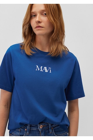 Mavi - Mavi Logo Baskılı Lacivert Tişört 1611594-82625 Lacivert