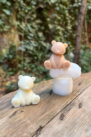 Rufus Concept Teddy Bear Mini Tekli Mum Kalıbı Silikon
