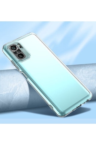 Xiaomi Poco M5s İle Uyumlu Kılıf Şeffaf Kamera Korumalı Esnek Silikon Telefon Kılıfı Kapak