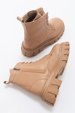 Luvishoes Tool Koyu Bej Kadın Bot Koyu Bej
